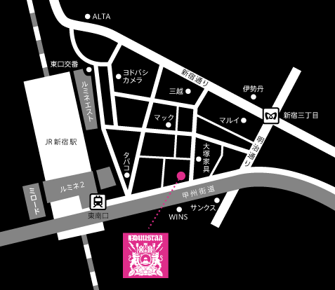 お食事カフェ 新宿ドゥースラーMAP